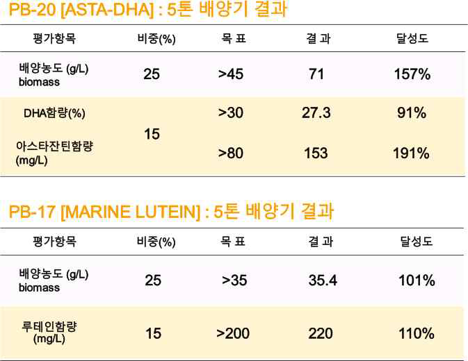 PB-20, PB-17 배양 결과