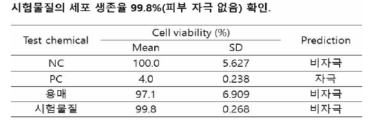 안전성 평가 결과