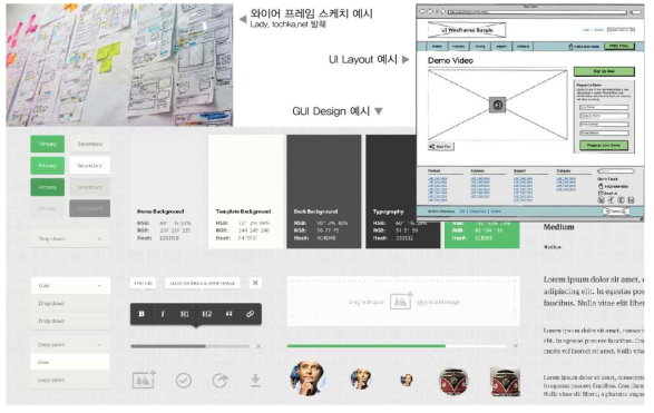 UI 설계 및 GUI 디자인 예