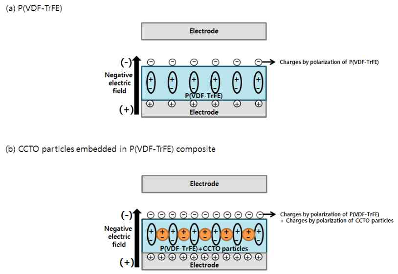 P(VDF-TrFE)+CCTO composite 필름의 고출력 메커니즘