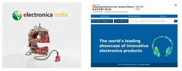 Electronica India 2019(좌), Hong Kong 전자전 2019(우)