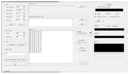 Serial to USB 통신을 이용한 데이터 확인