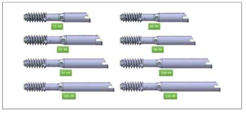 Flow Lag Screw 최종 3D 모델(8종)