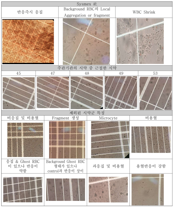 기준시약과 BAFB 시약의 용해능 비교