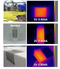 제작된 패턴 전극을 이용한 투명 히터