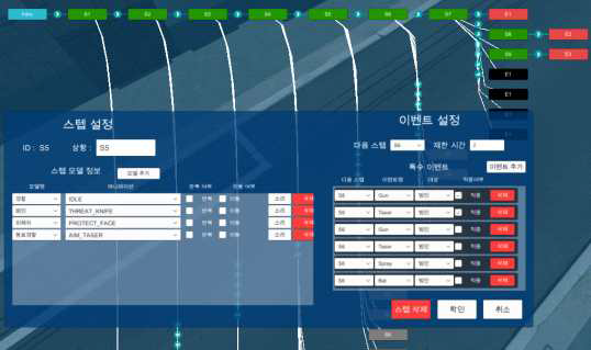 시나리오 편집 사용자 인터페이스