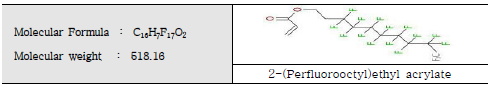 Alkyl C8 과불화합물계 아크릴 모노머 (환경규제 물질)
