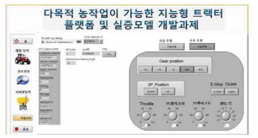 통합제어프로그램 작업시작 화면