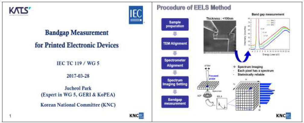 IEC TC119 밴드갭 에너지 측정관련 PWI 발표