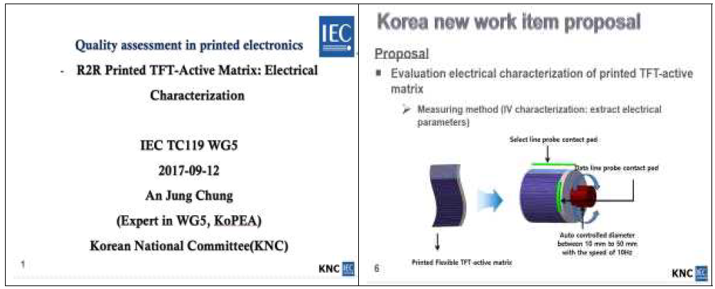 IEC TC119 R2R Printed TFT-Active Matrix관련 PWI 발표자료