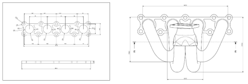 매니폴드 단품 및 어셈블리 도면