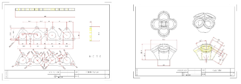 매니폴드 단품 및 어셈블리 도면