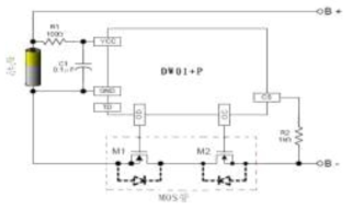 과방전 차단 PCM(Protection Circuit Module) 회로