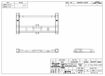 Radial Braiding Machine Under Frame부 설계도