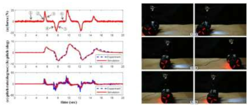 Internal Self-balancing controller parameter estimation performance to pitch disturbance