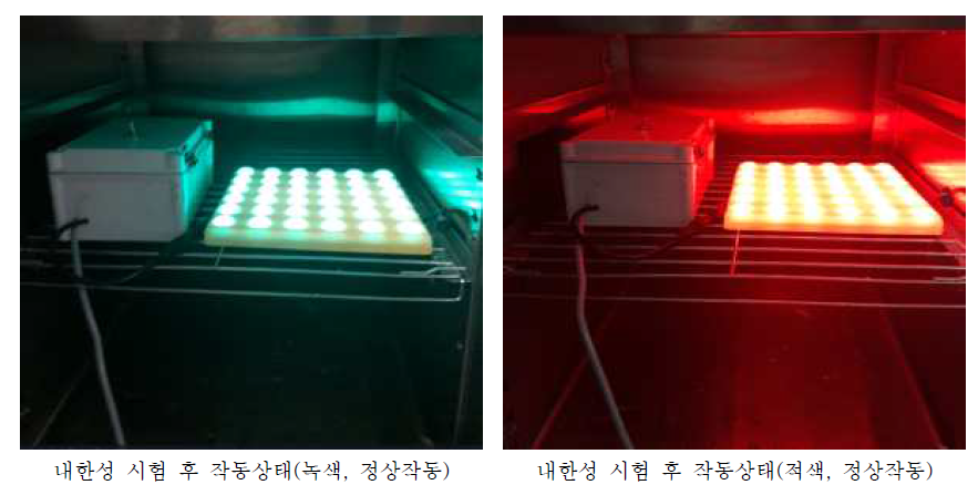 바닥신호등 시스템의 내열성 시험