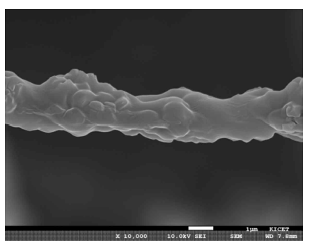 전기방사된 제올라이트 나노섬유의 SEM 이미지
