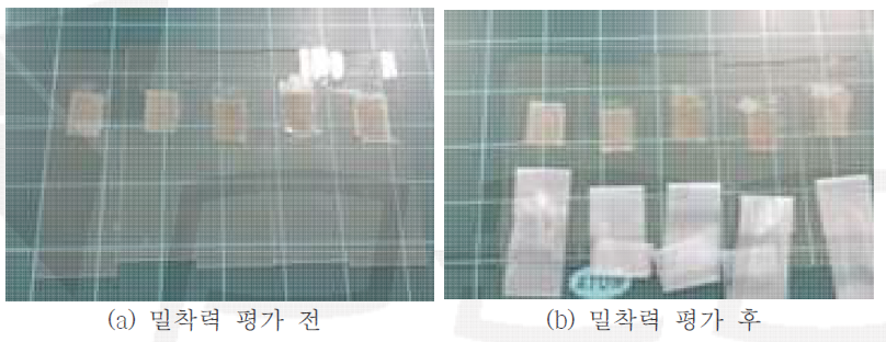 KS M ISO 2409 밀착력 평가 결과