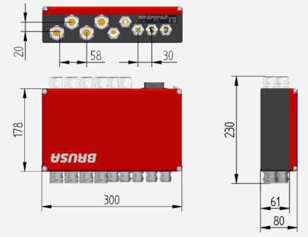 Brusa PDU254의 Dimensions