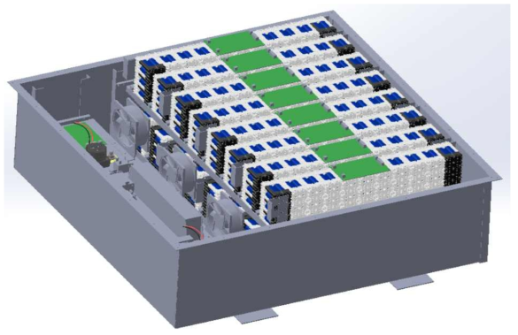 급 배터리팩 Ass’y 모델링 내부 구성 모습