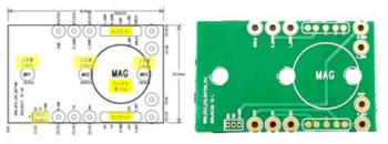 디지털 실과 모듈의 인터커넥팅을 위한 PCB 기판 설계 예시도