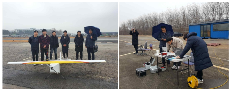 평가 참관인 참관 하에 수행된 기술실증 무인기 비행시험 (2019.12)