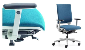 히팅 및 통풍 기능이 적용된 클러버社 사무용 의자