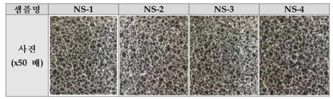 NS-1 ~ 4의 cell 이미지
