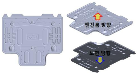 엔진 언더커버의 3차원 CAD 모델