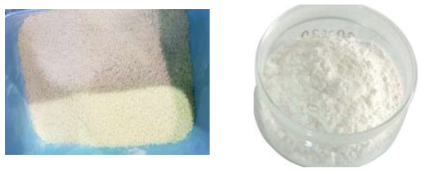 PA6 소재 (좌) Pellet & (우) Powder