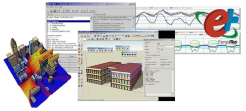 건물에너지 동적 해석 프로그램(Ecotect, EnergyPlus 등) 사용 예시