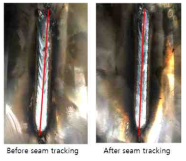 Tandem 용접 Seam tracking 결과