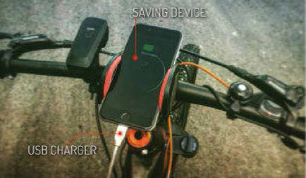 전기 자전거 배터리를 이용한 스마트폰 충전 기능