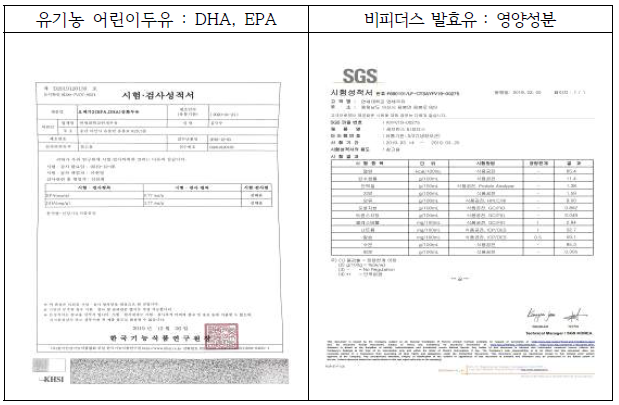 공인기관 검사결과