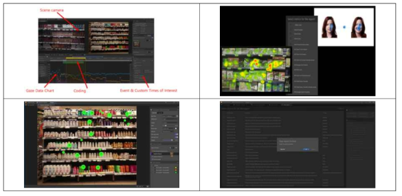 시선 데이터 분석화면(예시)