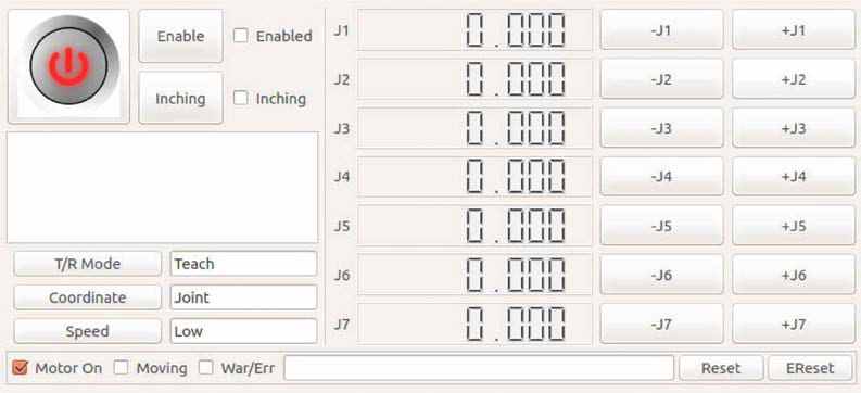 Manual 동작 UI 테스트 화면