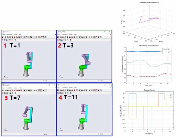 특정 평면에 구속된 운동을 하는 직접 교시