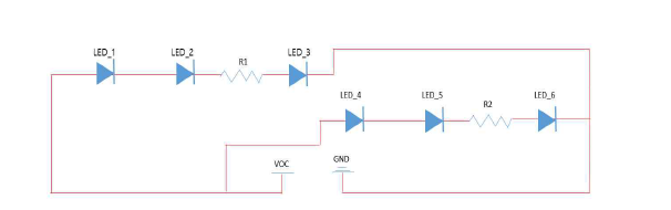 PCB 와 LED 구동을 위한 회로 계통도