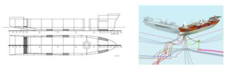 Turret이 있는 FPSO 선체 형상