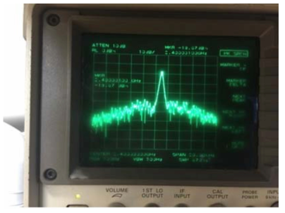 단일 송신모듈의 출력신호 purity(20kHz span)