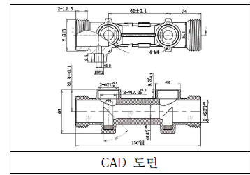 초음파유량부 CAD 도면