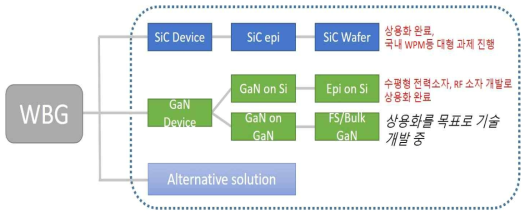 WBG (SiC, GaN) 반도체의 기술개발 동향