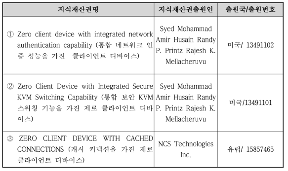 해외 개발대상기술 관련 지식재산권