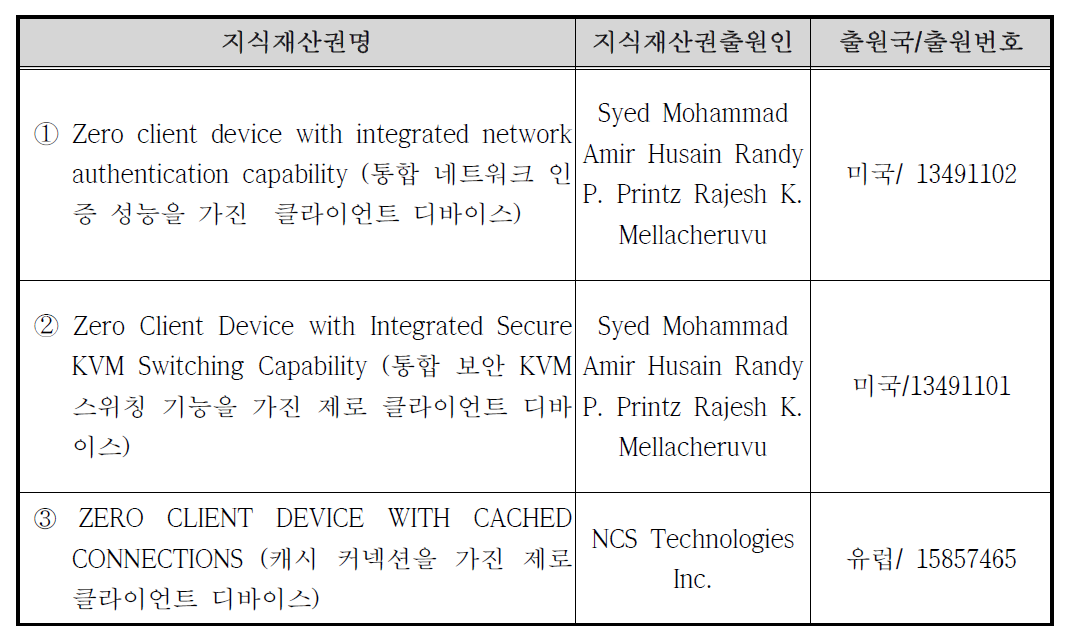 해외 개발대상기술 관련 지식재산권