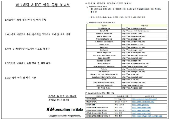 전문조사 기관인 KM컨설팅을 통한 사전조사