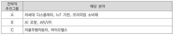 전략적 핵심추진분야(조정후 최종안)