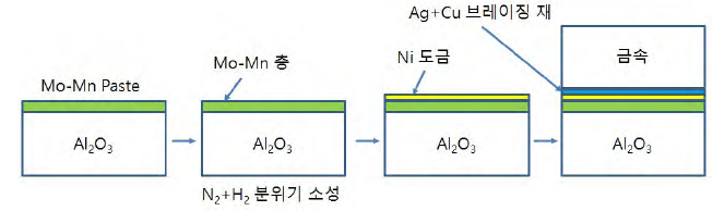 Mo-Mn Metallize Adhesion Process