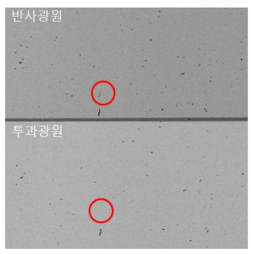 광원에 따라 음영 여부가 달라지는 비교 이미지