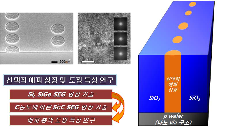 선택적 에피 성장 기술 연구 구조도