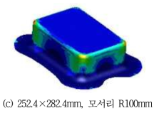 모서리 R100mm 적용 시 성형해석